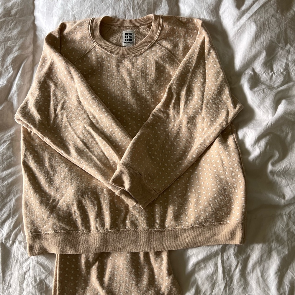 Emily and Merritt (The Great) heart sweat suit | size small
